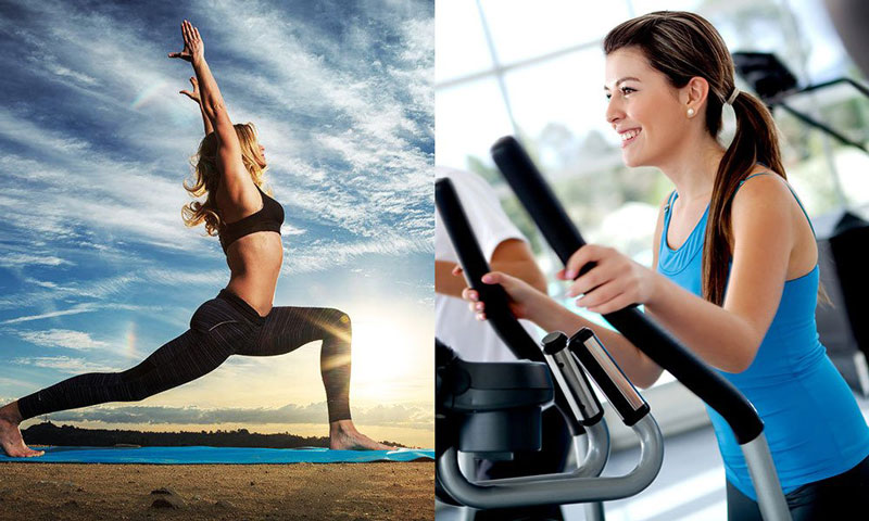 Giảm mỡ bụng nên tập gym hay yoga